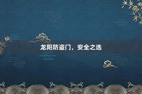 龙阳防盗门，安全之选